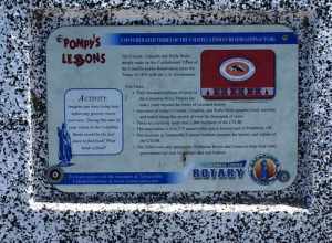 Confederated Tribes of the Umatilla Indian Reservation (CTUIR) marker in Chiawana Park near Lake Wallula in Pasco, Washington.