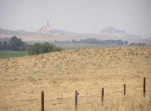 Chimney Rock a landmark along the California, Oregon and Mormon Trails in western Nebraska.