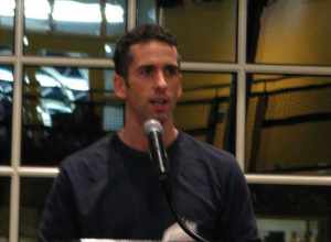 Syndicated sex advice columnist Dan Savage talking about micropenises, double penetration, and every taboo topic the crowd asked him.  He was at Illinois Wesleyan for part of Gender Issues Week