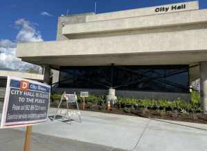 Downey City Hall closed to the public