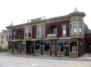 The historic Green Block in Elkhart, Indiana.