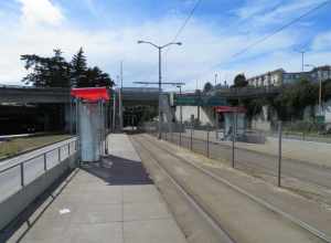Facing outbound at San Jose/Glen Park station in March 2018