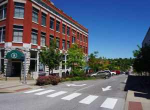 North Block Avenue in Fayetteville, Arkansas (United States).