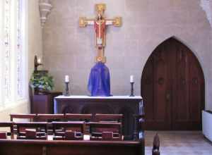 The a small chapel inside Grace Church Cathedral in Charleston, South Carolina.