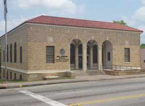 The Walker County District Attorney building in Huntsville, Texas (United States).