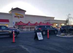 In N Out burger opening day, Beaumont CA
