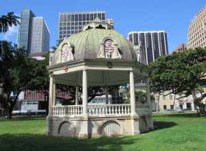 The bandstand at the Iolani Palace in Honolulu.