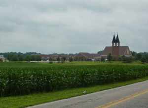 St Francis Claire Catholic Church,  at Mullinix Rd and West Olive Branch Rd.  in the NW part of Johnson County, Indiana.