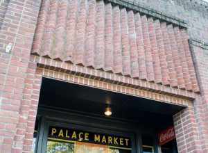 Decorative brick adorns the Palace Market building in Vancouver, Washington