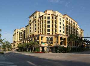 Palmetto Park Rd and Mizner Blvd intersection in Boca raton, Florida.