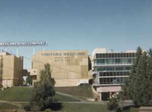 Passing Olympia Brewery, when it was still operational, 1988 photo