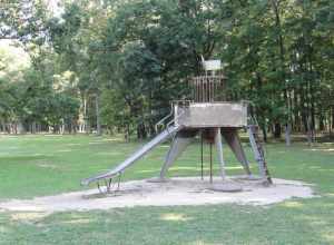 Radar on playground slide - Huntsville, Alabama, United States.