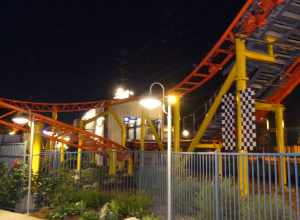 Rewind Racers at night.