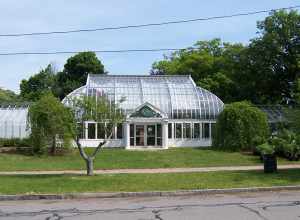 The Lamberton Conservatory in Highland Park in Rochester, New York, USA.