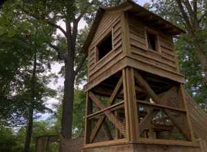 Treehouse at the Secret Forest Playground in the Toledo Botanical Garden