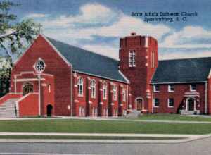 Photomechanical print (postcard) Divided back 
Printed by Curt Teich &amp; Co. 
Church was dedicated June 4, 1949.