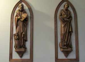 Statues in xSt. Augustine Cathedral in Bridgeport, Connecticut.