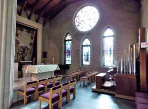 The chapel in St. Joseph Cathedral in Baton Rouge, Louisiana.  The church is listed on the National Register of Historic Places.