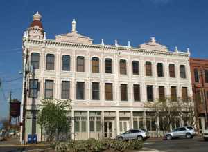 Southwest side of the Steiner-Lobman and Teague Hardware Buildings in Montgomery, Alabama