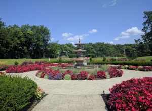 The Sunken Gardens in Phillip's Park in Aurora, Illinois