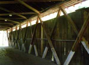 Smith Type IV truss in the Vermont Covered Bridge Kokomo, Indiana.