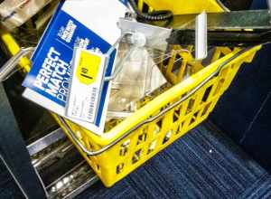 Best Buy junk in a basket