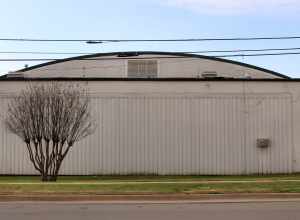 North side of the old Burleson Gymnasium in Burleson, Texas, United States.