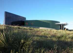 The National Historic Trails Interpretive Center designed by Line and Space Architects sits high above Wyoming's North Platte River, commanding views of major historic trails.
