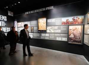 09 February  2023  - Tulsa, OK - U.S. Secretary of Labor Marty J. Walsh tours of Greenwood Rising Black Wall Street History Center in Tulsa Oklahoma..
Official Department of Labor Photograph***Photographs taken by the federal government are generally