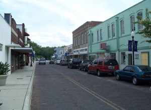 Street in the Downtown Historic District, in Winter Garden, Florida