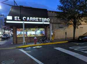 El Carretero, a Colombian restaurant on Bergenline Avenue in Union City, New Jersey.