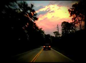 Great colors heading into the setting sun.