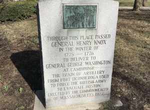 Marker in Great Barrington, MA located at the Intersection of Route 23 and Route 7