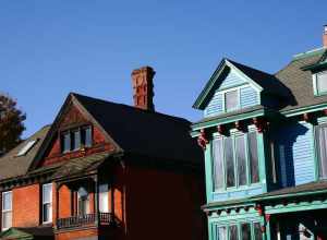 Houses on Selby Avenue (near Kent Street) in Saint Paul, Minnesota, USA.