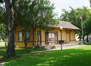 The Heritage Park Depot at Heritage Park in Irving, Texas (United States).