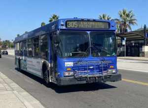 North County Transit District New Flyer D40LF #1139 departing Vista Transit Center for Escondido, October 2023