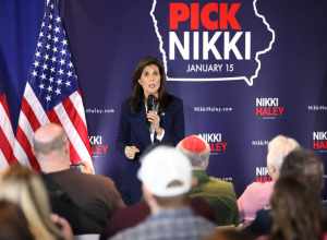 Former United Nations Ambassador Nikki Haley speaking with supporters at a campaign rally at Toast in Ankeny, Iowa.

Please attribute to Gage Skidmore if used elsewhere.