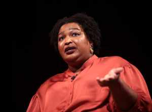 Former Minority Leader of the Georgia House of Representatives Stacey Abrams speaking with attendees at a conversation at the Mesa Arts Center in Mesa, Arizona.

Please attribute to Gage Skidmore if used elsewhere.