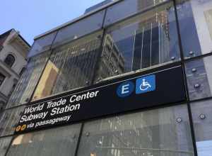 Sign for the World Trade Center Station