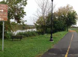 Onondaga Creekwalk in Syracuse, New York's Lakefront neighborhood.