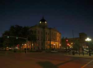 Downtown Courthouse at night
