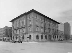 Front of the Pueblo Federal Building, a federal courthouse and post office located at 421 N. Main Street in Pueblo, Colorado, United States.
Built in the Renaissance Revival style in 1897.
Listed on the National Register of Historic