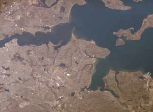 View of Rhode Island taken during ISS Expedition 16.