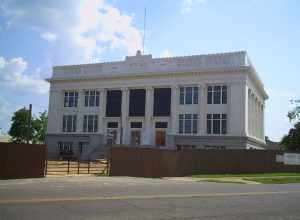 Meridian, Mississippi's City Hall (aka Municipal building) during restoration efforts in 2010.