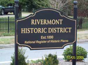 Rivermont Historic District Sign, Lynchburg, Va., December 2008