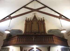 Interior of St. John the Baptist Catholic Church in Quincy, Massachusetts in 2019