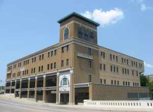 Rear and southern side of the LaSalle Annex, located at 306 N. Michigan Street in South Bend, Indiana, United States.  Built in 1925, it is listed on the National Register of Historic Places.