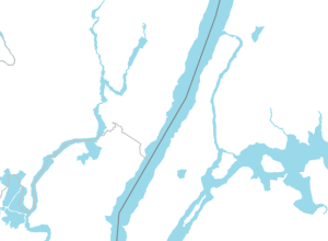 The map which shows the north area of New York City and its second level divisions.